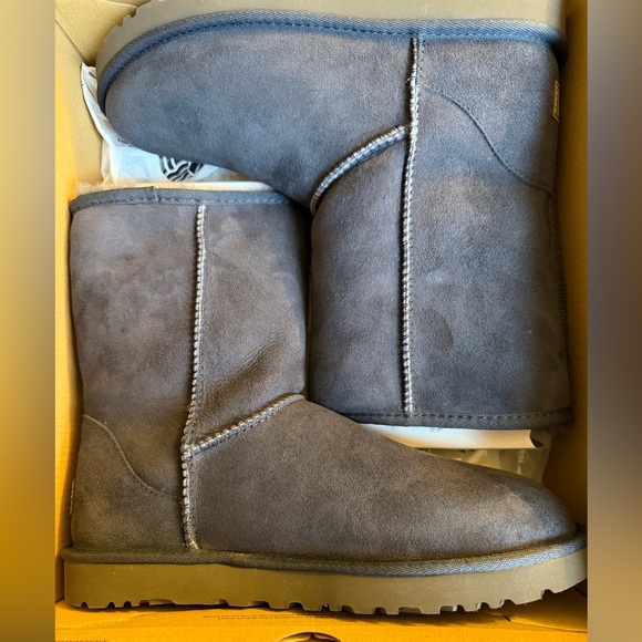 UGG Dark Blue Suede Boots - Picture 4 of 5